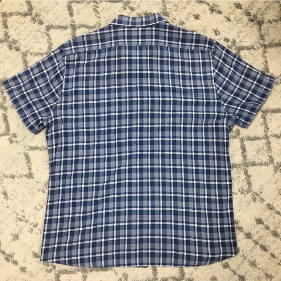 Express men’s blue plaid casual button down short sleeve shirt XL​​​ - Picture 4 of 5